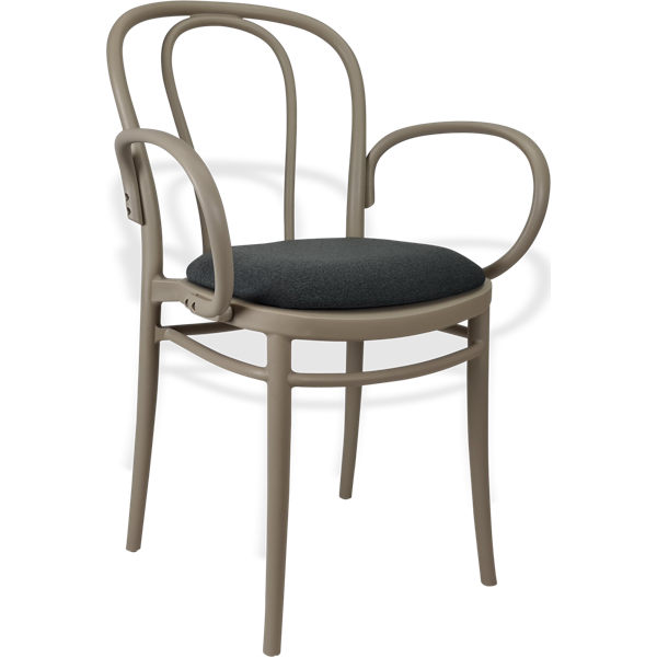 Siesta Victor XL Chair - Taupe with Anthracite Fabric Cushion