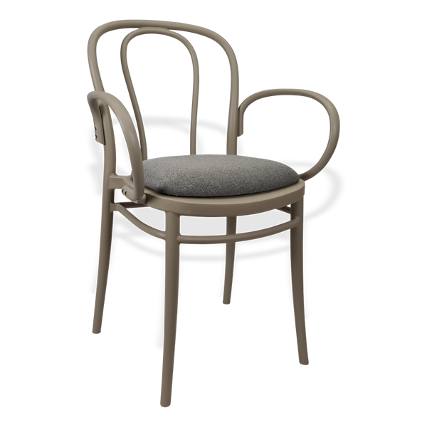 Siesta Victor XL Chair - Taupe with Taupe Fabric Cushion