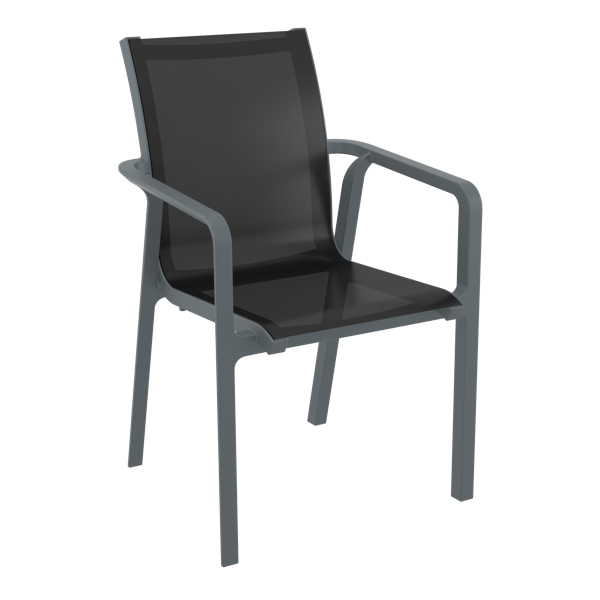 Siesta Pacific Arm Chair - Anthracite/Black
