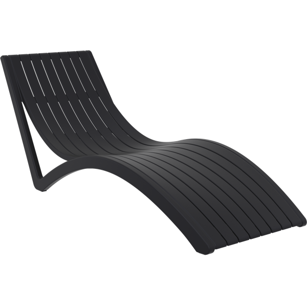 Siesta Slim Sun Lounger - Black
