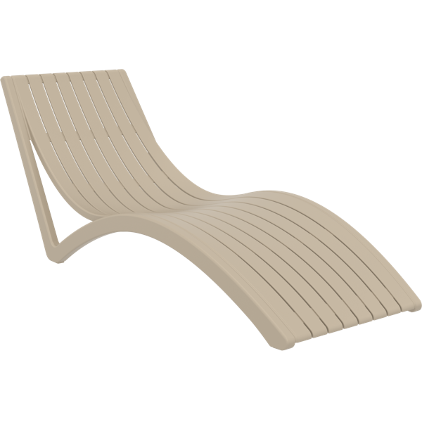 Siesta Slim Sun Lounger - Taupe