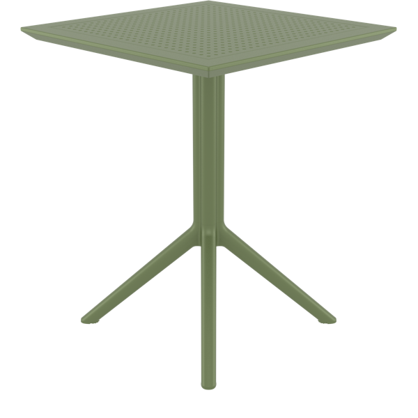 Siesta Sky Folding Table 60 Square - Olive Green