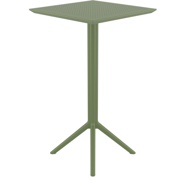 Siesta Sky Folding BAR Table 60 Square - Olive Green