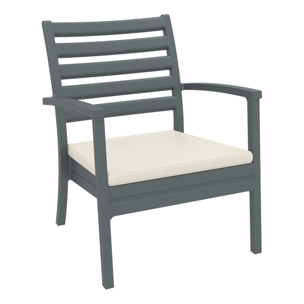 Siesta Artemis XL Arm Chair - Anthracite with Beige Seat Cushion