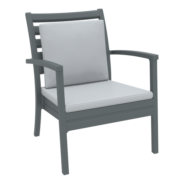 Siesta Artemis XL Arm Chair - Anthracite with Light Grey Seat and Back Cushion