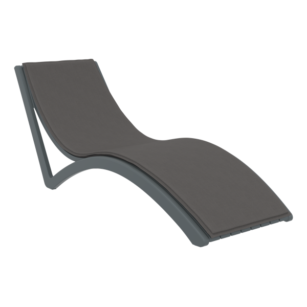 Siesta Slim Sun Lounger - Anthracite with Dark Grey Cushion