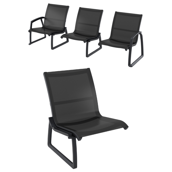 Siesta Pacific Lounge Extension Part - Black