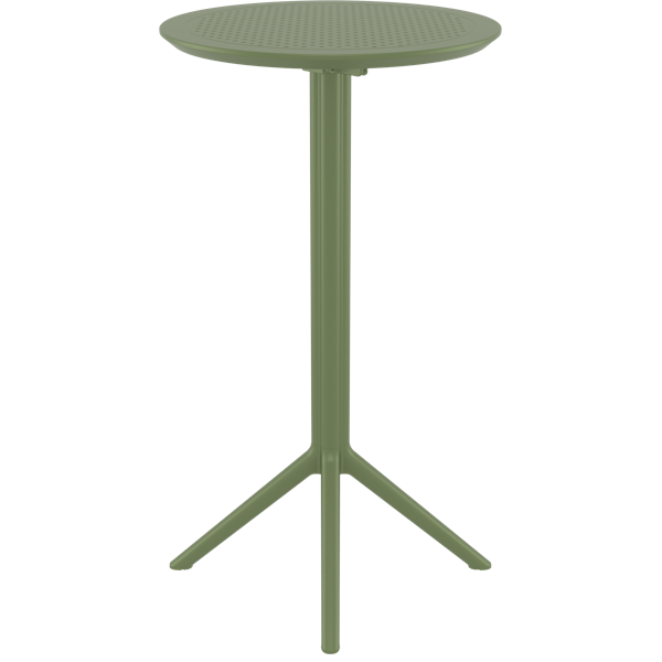 Siesta Sky Folding BAR Table 60 Round - Olive Green