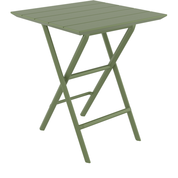 Siesta Helen Folding Table 60 Square - Olive Green