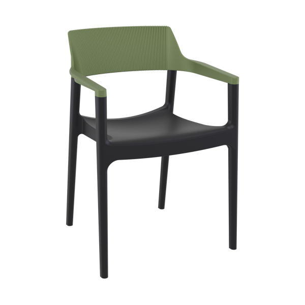 Siesta Tulum Armchair - Black/Olive Green