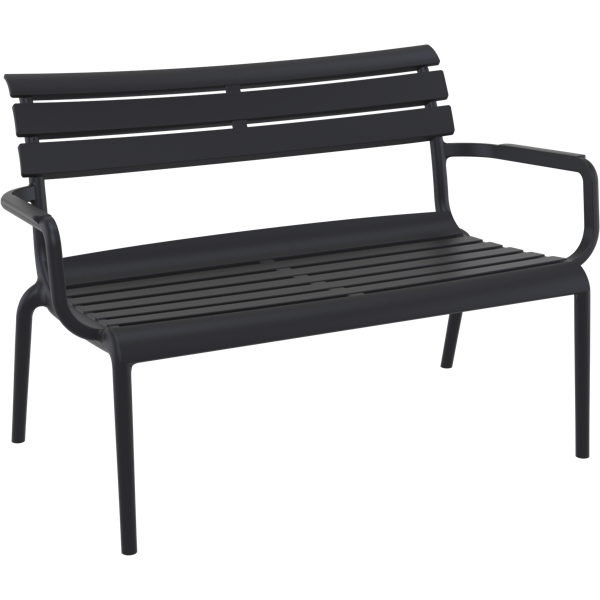 Siesta Paris 2 Seat Bench Seat - Black