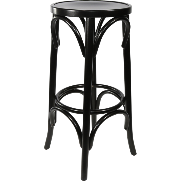 Paged Bentwood 750 Backless Stool - Black