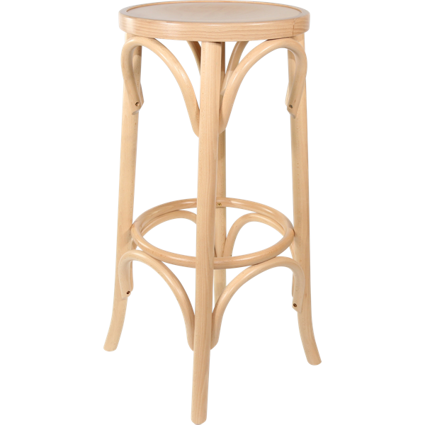 Paged Bentwood 750 Backless Stool - Natural
