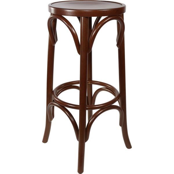 Paged Bentwood 750 Backless Stool - Walnut