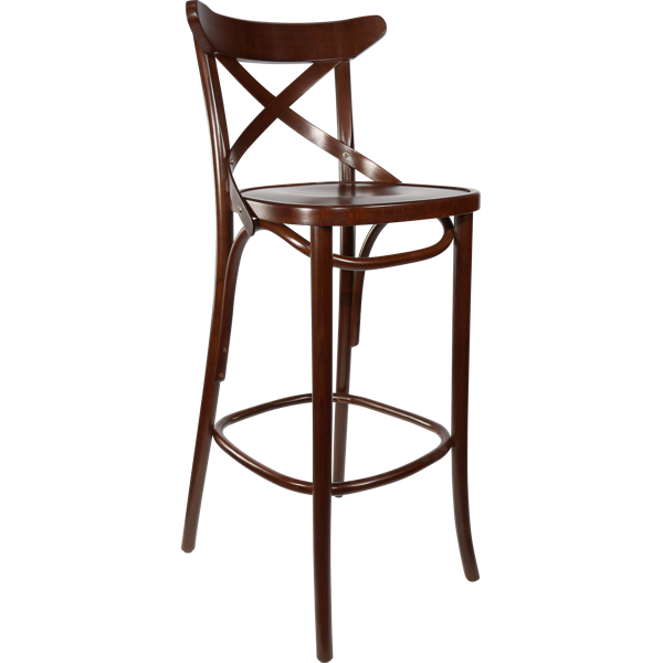 Paged Crossback 750 Stool - Walnut