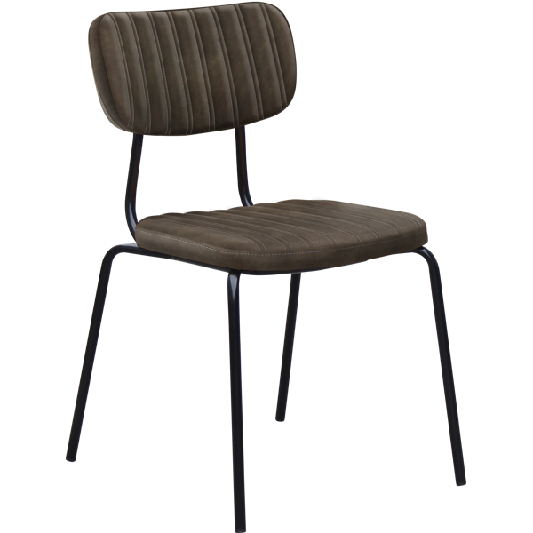 Durafurn Tiramisu Chair - Black Frame /  Charcoal Fabric