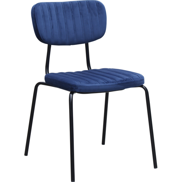 Durafurn Tiramisu Chair - Black Frame /  Denim Velvet