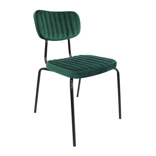 Durafurn Tiramisu Chair - Black Frame /  Forest Green Velvet