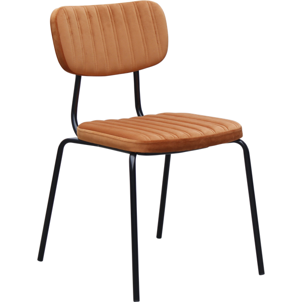 Durafurn Tiramisu Chair - Black Frame /  Burnt Orange Velvet