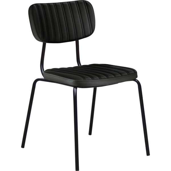 Durafurn Tiramisu Chair - Black Frame / Black Vinyl