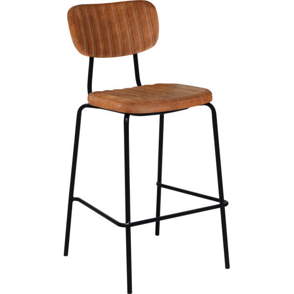 Durafurn Tiramisu Barstool - Black Frame /  Tan Fabric