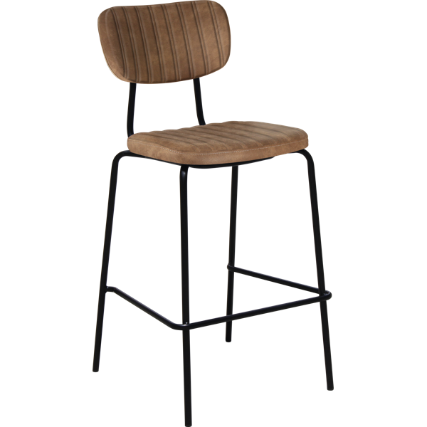 Durafurn Tiramisu Barstool - Black Frame /  Mocha Fabric