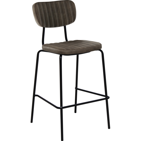 Durafurn Tiramisu Barstool - Black Frame /  Charcoal Fabric