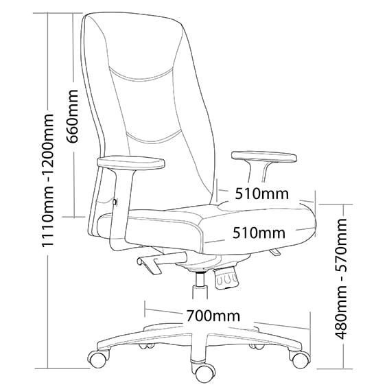 Hilton Executive High Back Gaslift Chair