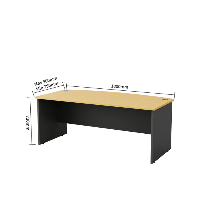 Active Bow Front Executive Desk