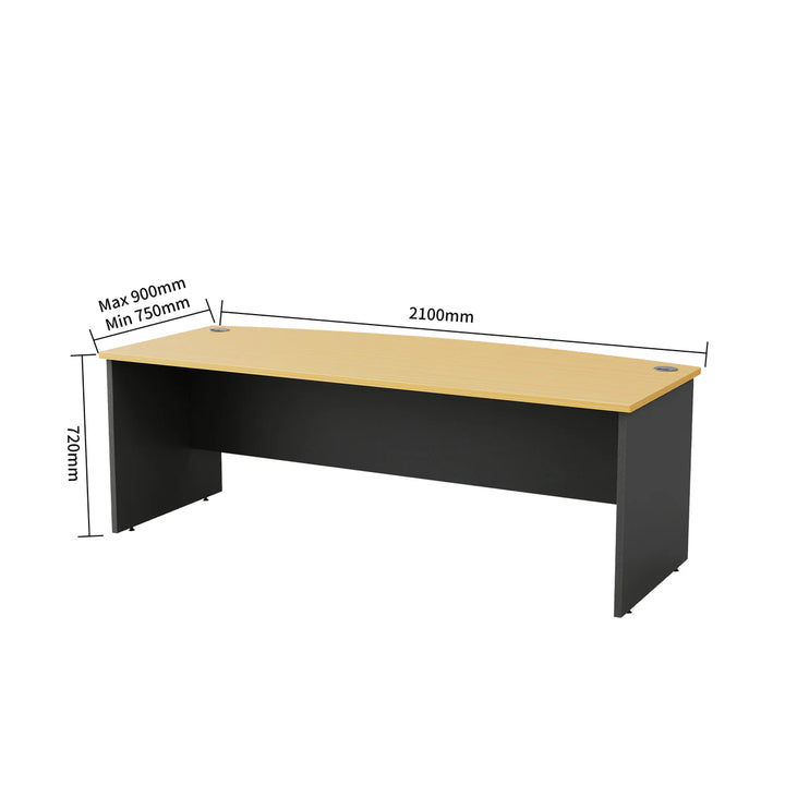 Active Bow Front Executive Desk
