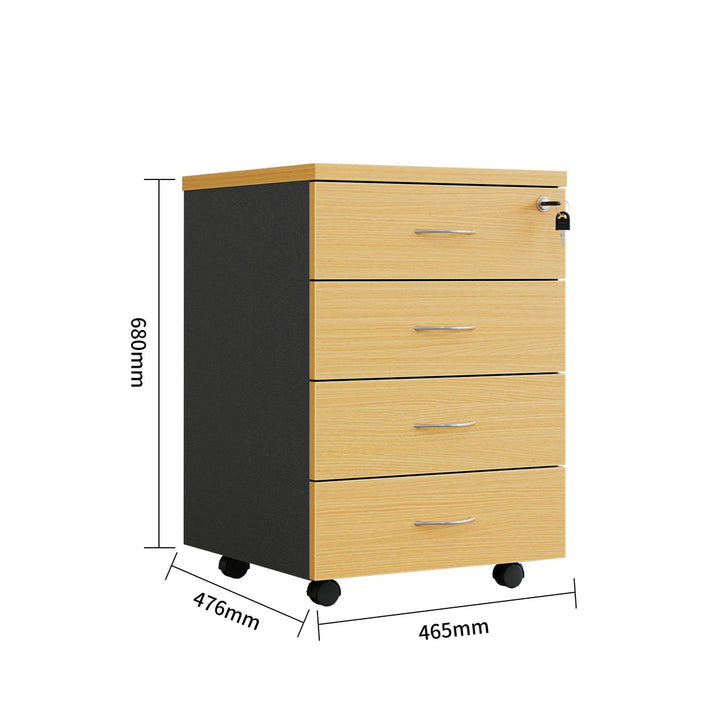 Active Mobile Pedestal 4 Drawer