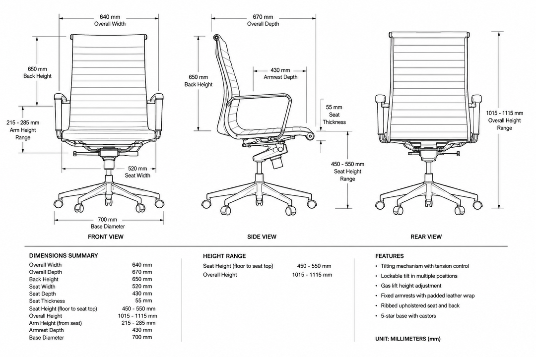 Image High Back Executive Office Chair