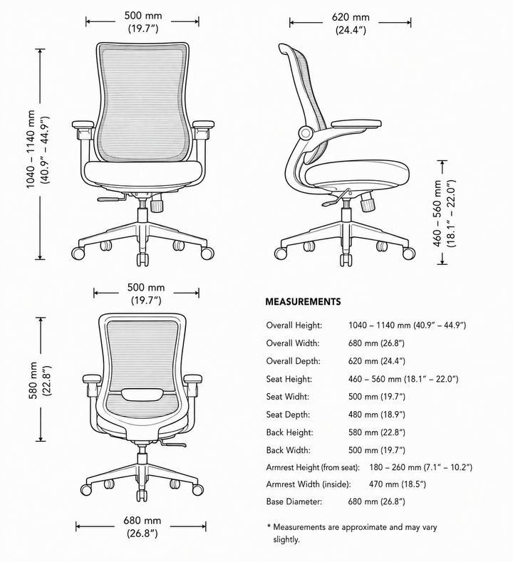 Impact Fully Ergonomic Mesh Executive Office Chair