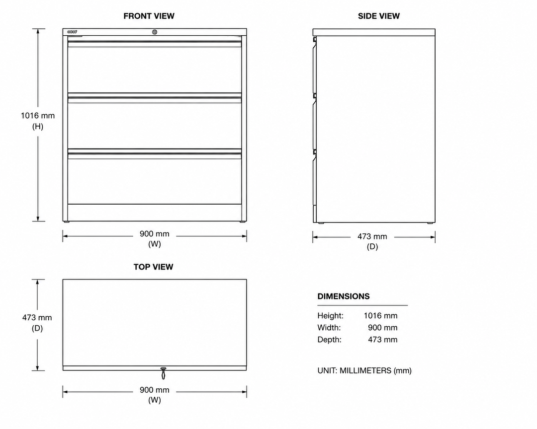 Commercial Lateral Steel Filing Cabinet