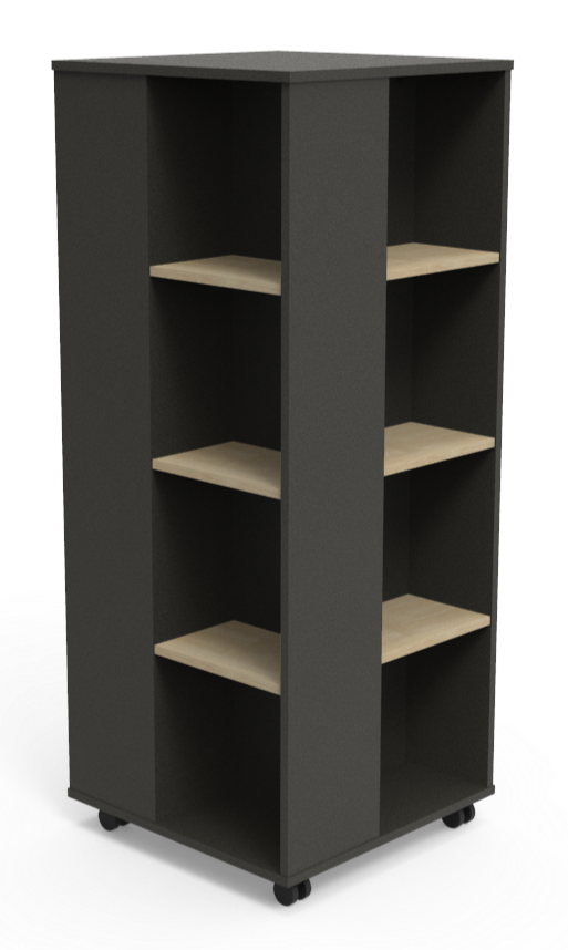 Mobile Qaud Bookcase Storage