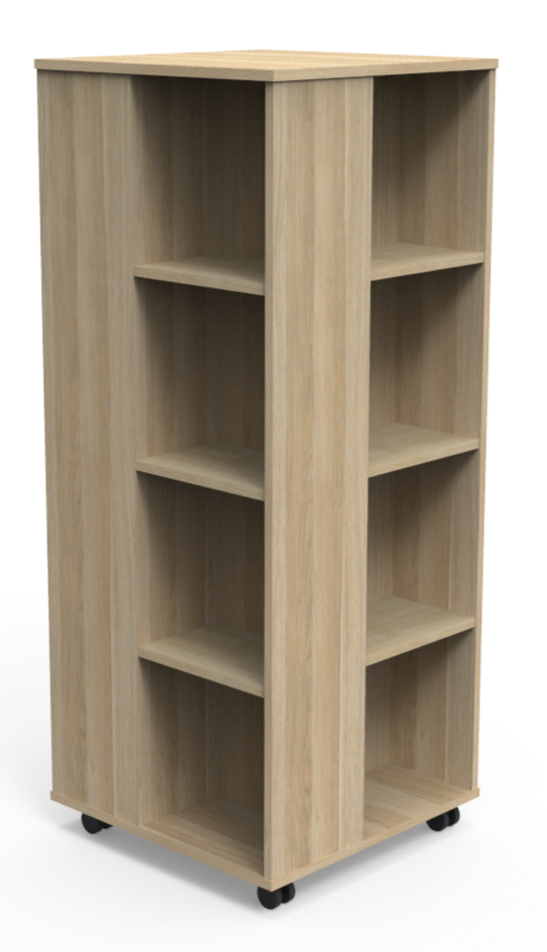 Mobile Qaud Bookcase Storage