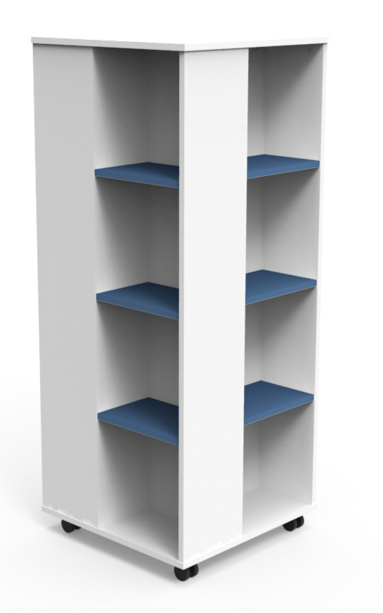Mobile Qaud Bookcase Storage