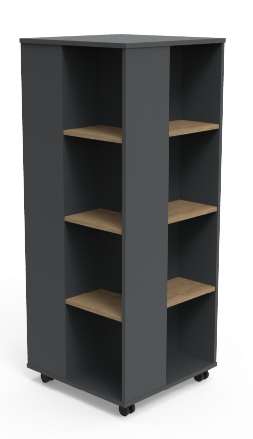 Mobile Qaud Bookcase Storage