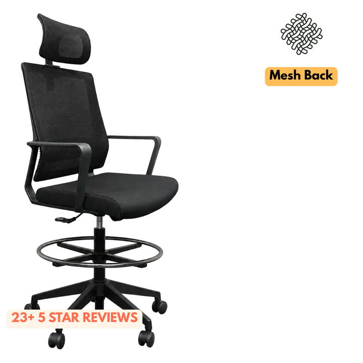 Nova Drafting Office Chair Black