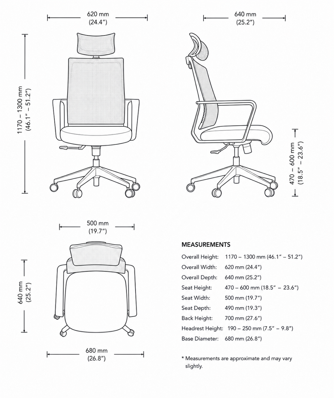Nova Ergonomic Gaslift Mesh Chair