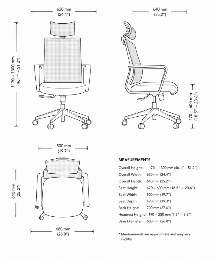 Nova Ergonomic Gaslift Mesh Chair