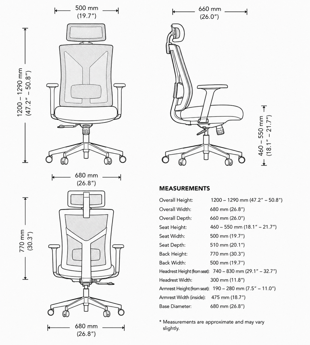 Phoenix Ergonomic Mesh Office Chair