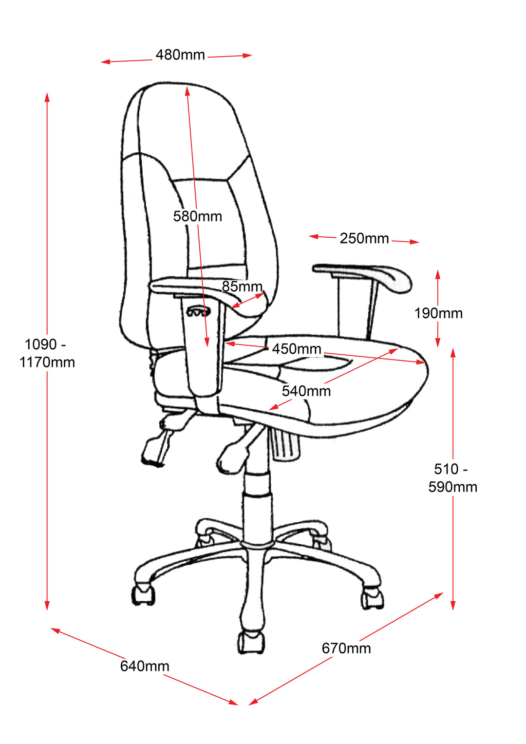 Premier Ergonomic Gaslift Chair