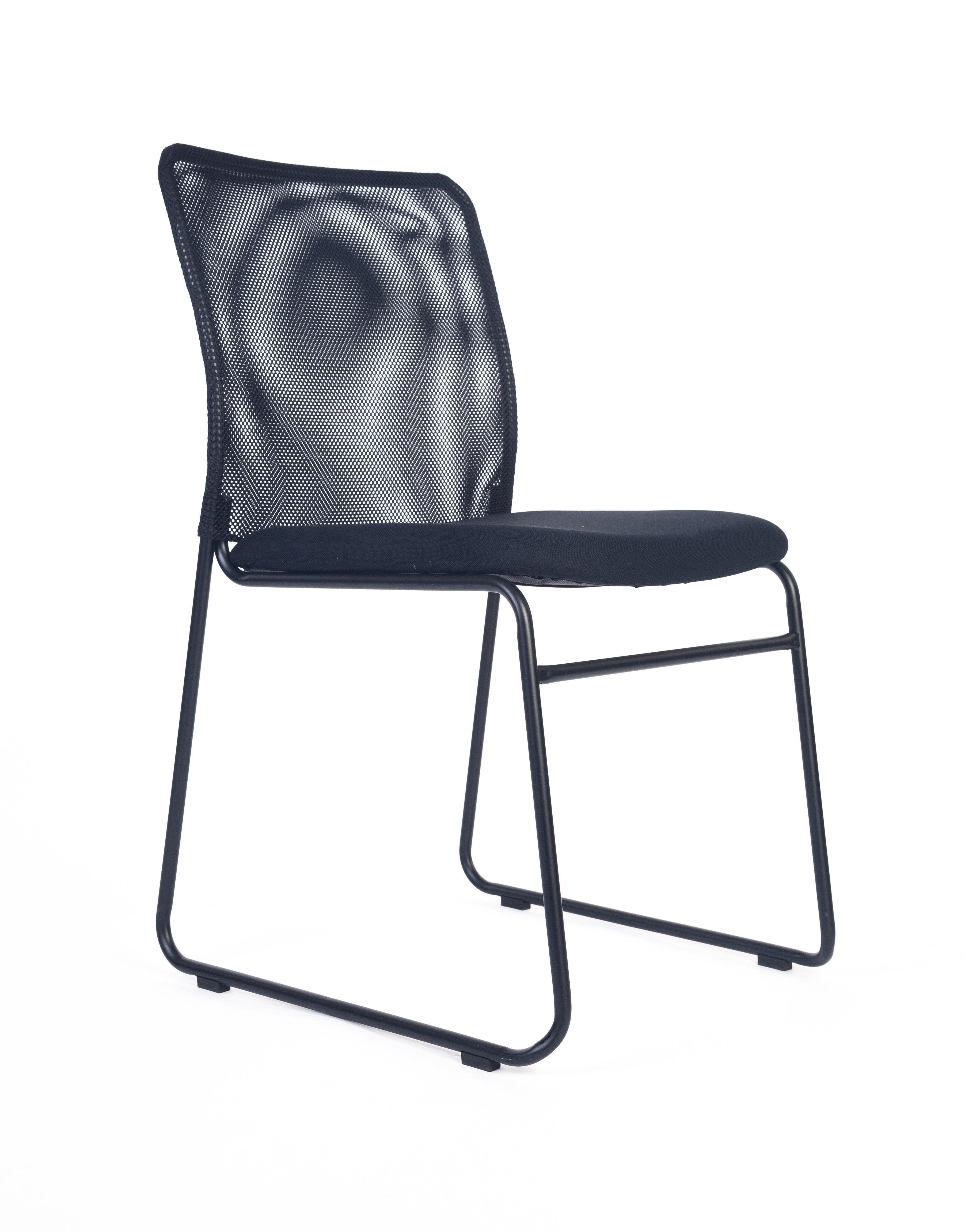 Matrix Visitor Meeting Mesh Chair Stackable Black – Prodigy Office ...