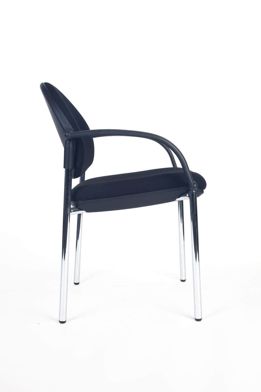 Galaxy Visitor Meeting Chair Stackable Arm Black