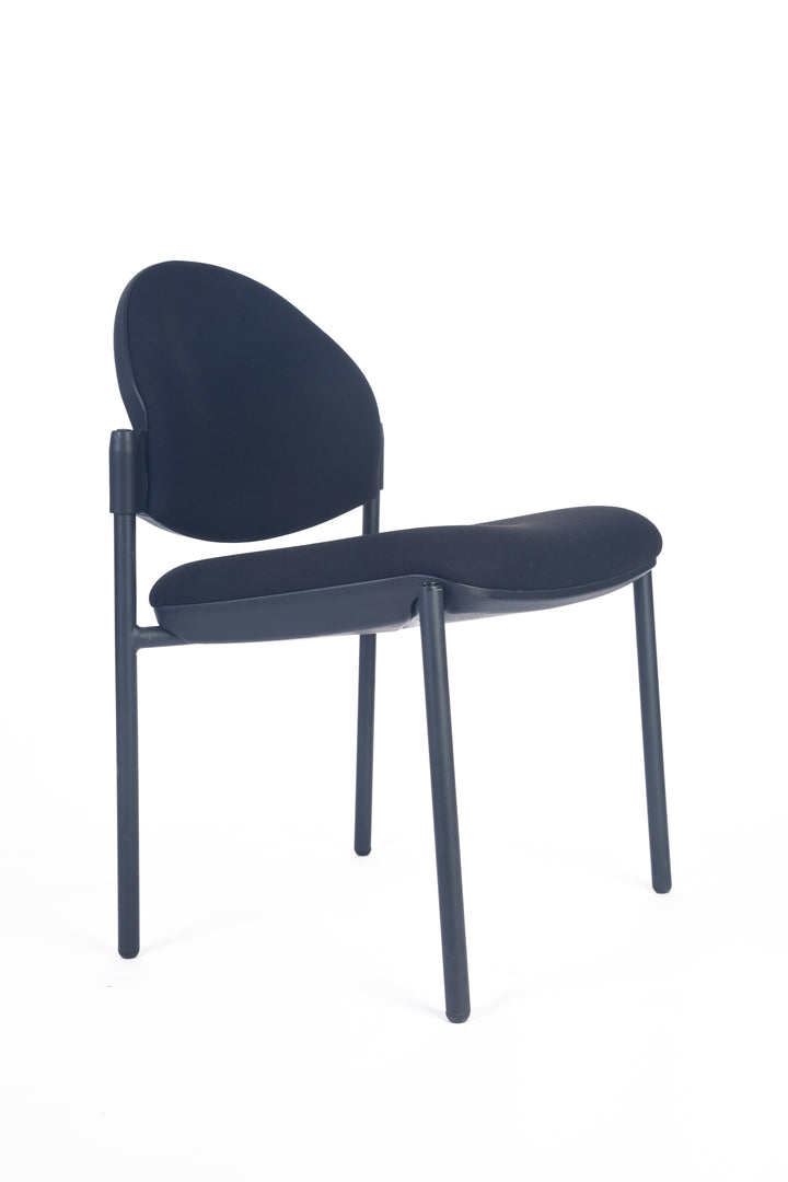 Galaxy Visitor Meeting Chair Stackable Arm Black