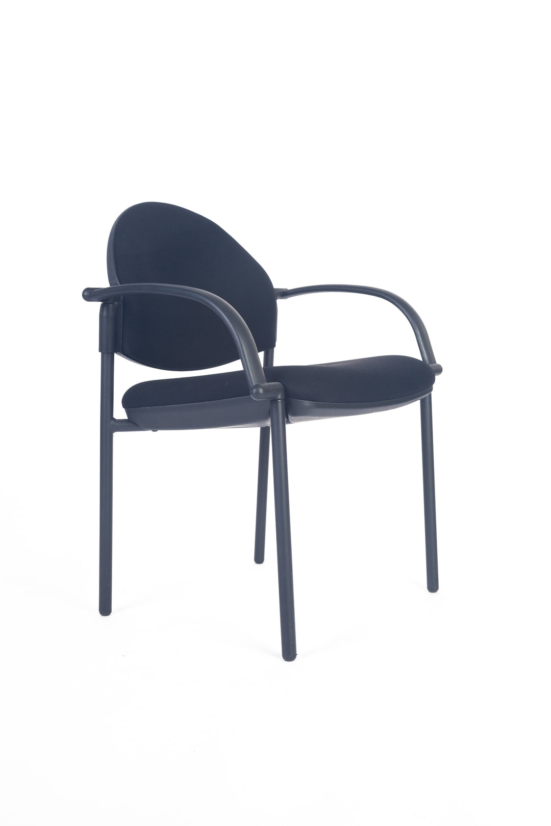Galaxy Visitor Meeting Chair Stackable Arm Black