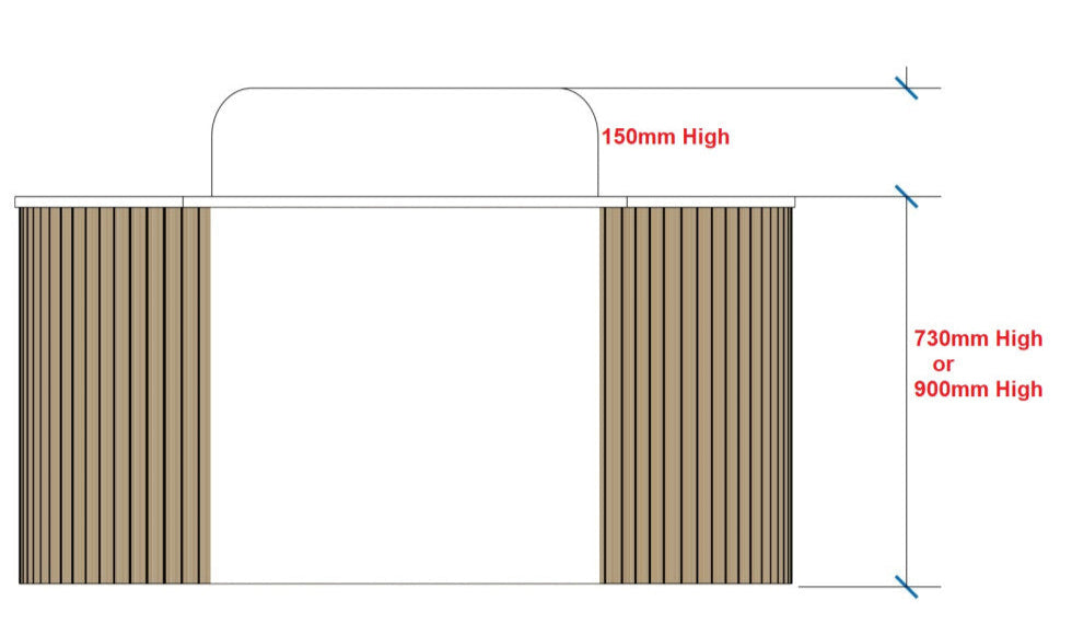 Roxi Front Panel Reception Counter Desk