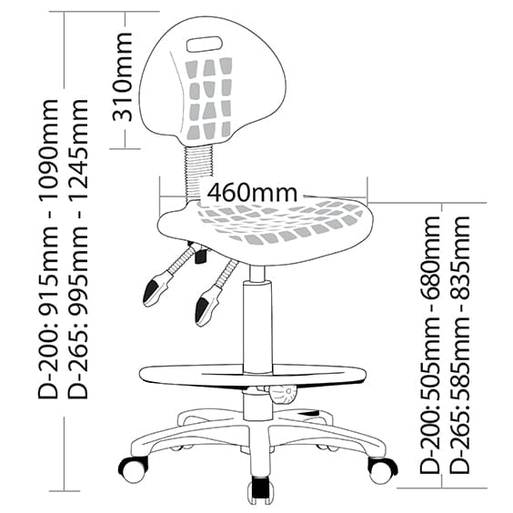 State Industrial Drafting Gaslift Chair