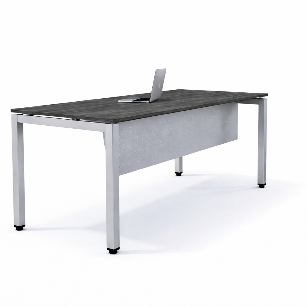 Ultra Silver Coastal Oak Top Desk